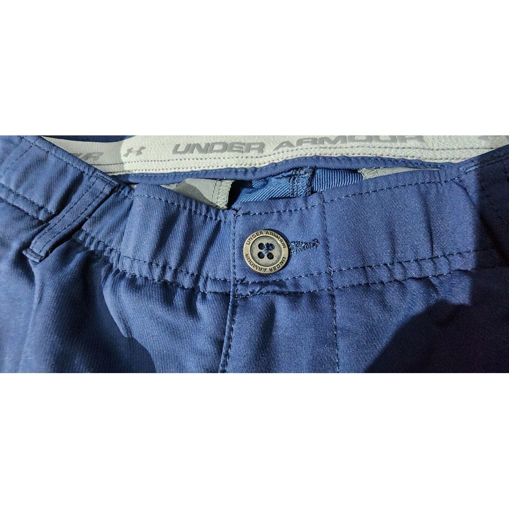 Men's Under Armour Golf Pant Polyester Flat Front Solid Blue Navy Size 34 x 32 - Picture 6 of 7